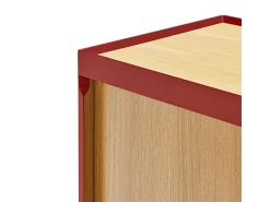 Móvel De Tv*Teulat Móvel TV 2 gavetas com porta basculante 180x40 cm Vermelho