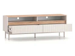 Móvel De Tv*Petits-Meubles Móvel TV 2 gavetas Connie caxemira e madeira 153,8cm Bege