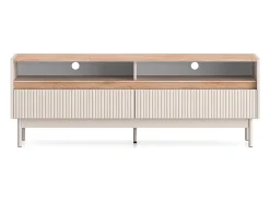Móvel De Tv*Petits-Meubles Móvel TV 2 gavetas Connie caxemira e madeira 153,8cm Bege