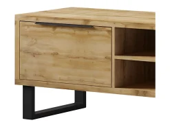Móvel De Tv*Petits-Meubles Móvel TV 2 gavetas Eden madeira e metal 180cm Natural claro