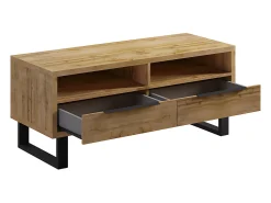 Petits-Meubles Móvel TV 2 gavetas Eden madeira e metal 124cm^ Móvel De Tv
