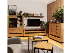 Móvel De Tv*Petits-Meubles Móvel TV 2 gavetas Glenn madeira e 161cm Preto