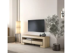 Petits-Meubles Móvel TV 2 gavetas Lucius madeira e 160cm^ Móvel De Tv