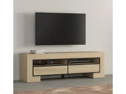 Petits-Meubles Móvel TV 2 gavetas Lucius madeira e 160cm^ Móvel De Tv