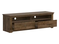 Móvel De Tv|Petits-Meubles Móvel TV 2 gavetas Noé madeira escura 153cm Natural claro