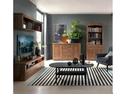Móvel De Tv|Petits-Meubles Móvel TV 2 gavetas Noé madeira escura 153cm Natural claro