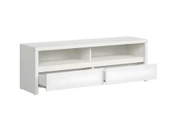 Móvel De Tv*Petits-Meubles Móvel TV 2 gavetas Soren mate 143,5cm Branco
