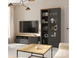 Móvel De Tv|Petits-Meubles Móvel TV 1 porta 1 gaveta Charlie 150cm Cinzento