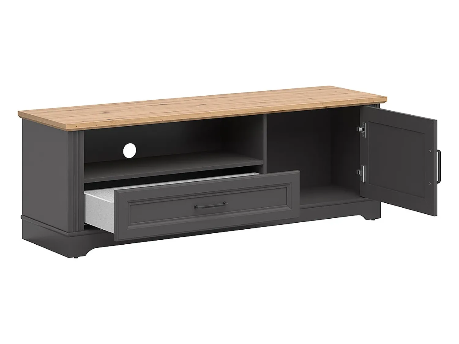 Móvel De Tv|Petits-Meubles Móvel TV 1 porta 1 gaveta Charlie 150cm Cinzento