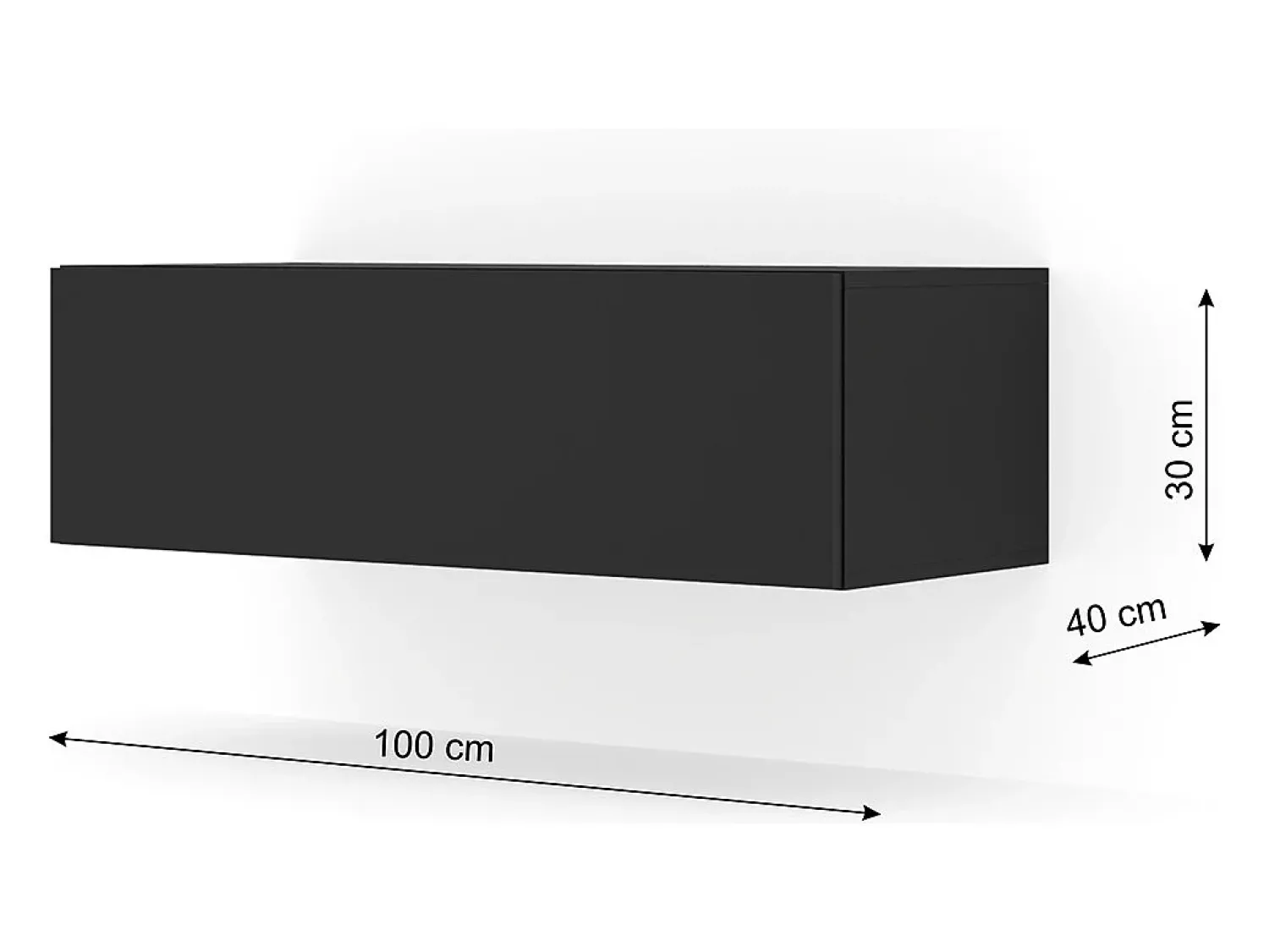 Hot Petits-Meubles Móvel TV 1 porta Bali mate 100cm Preto