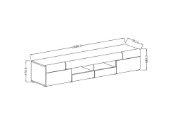 Móvel De Tv|Petits-Meubles Móvel TV 2 portas 2 gavetas Jules branco e madeira 208cm Natural claro / Branco