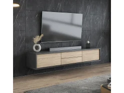 Petits-Meubles Móvel TV 2 portas 2 gavetas Idra madeira e 180cm^ Móvel De Tv