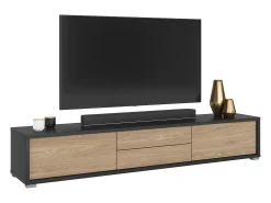 Petits-Meubles Móvel TV 2 portas 2 gavetas Idra madeira e 180cm^ Móvel De Tv