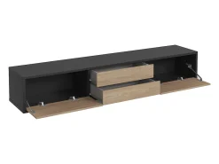 Petits-Meubles Móvel TV 2 portas 2 gavetas Idra madeira e 180cm^ Móvel De Tv