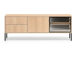 Móvel De Tv|Petits-Meubles Móvel TV 2 portas 2 gavetas Paige madeira e 160cm Preto