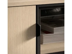 Móvel De Tv|Petits-Meubles Móvel TV 2 portas 2 gavetas Paige madeira e 160cm Preto