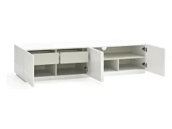 Móvel De Tv|Teulat Móvel TV 4 portas 2 gavetas 182x48 cm Branco