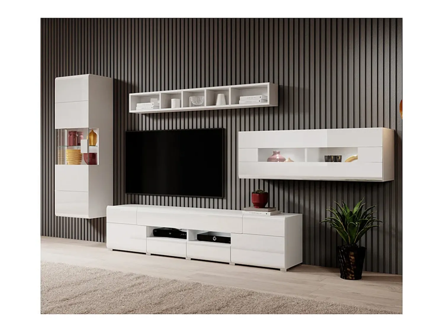 Móvel De Tv|Petits-Meubles Móvel TV 2 portas 2 gavetas Jules 208cm Branco