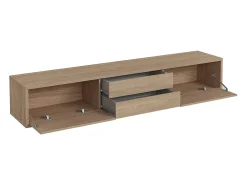 Petits-Meubles Móvel TV 2 portas 2 gavetas Idra madeira 180cm Natural claro