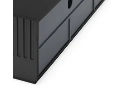 Discount Teulat Móvel TV 4 portas 2 gavetas 182x48 cm Preto
