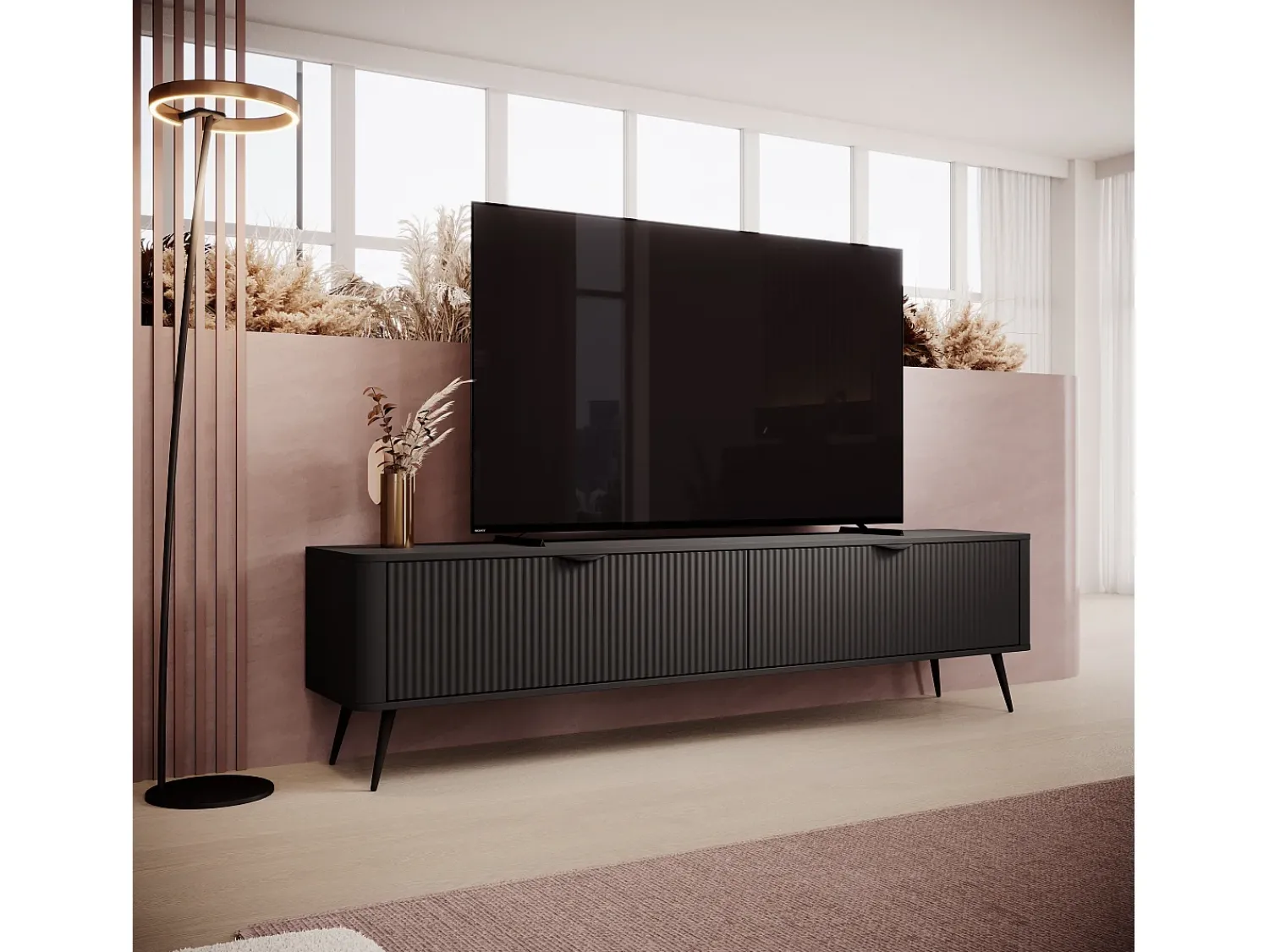 Móvel TV: 2 portas, armário: , 200 x 51,2 x 38cm^ Móvel De Tv