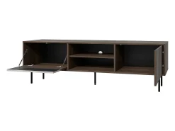 Petits-Meubles Móvel TV 2 portas Astra madeira escura e caxemira 180cm^ Móvel De Tv