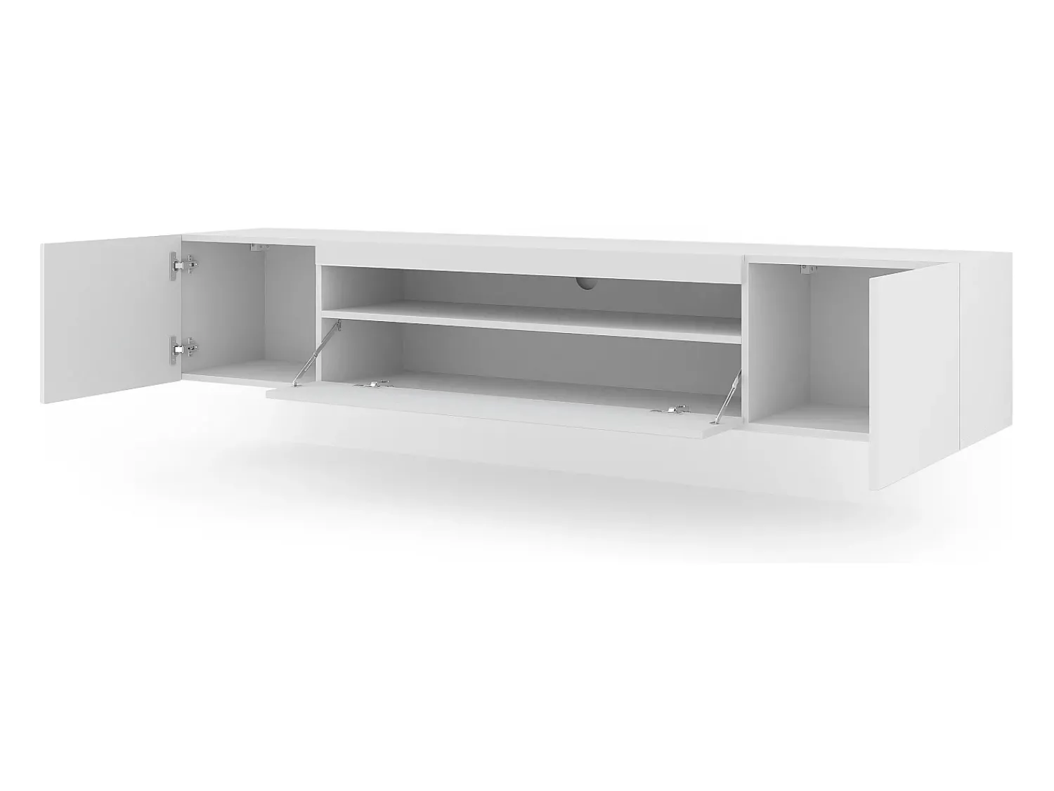 Móvel De Tv*Furnlux Móvel TV 3 portas Aurus 200cm Branco