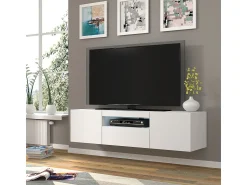 Móvel De Tv*Furnlux Móvel TV 3 portas Aurus 150cm Branco