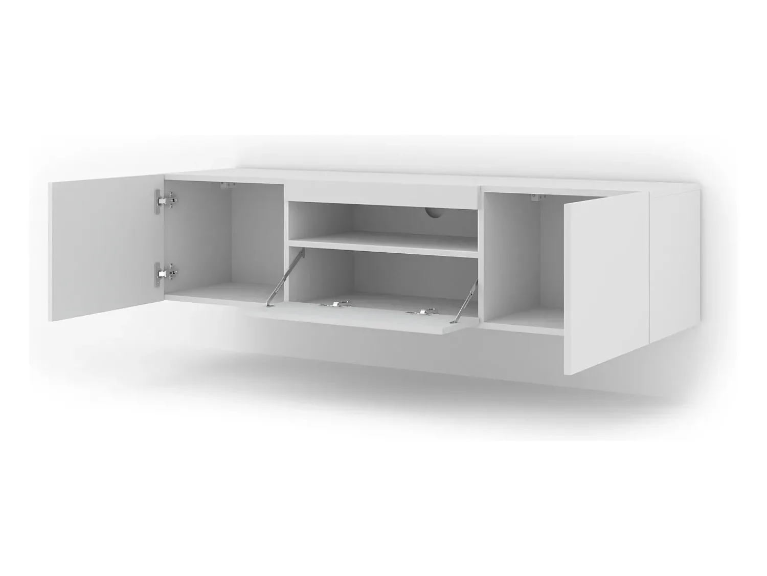 Móvel De Tv*Furnlux Móvel TV 3 portas Aurus 150cm Branco