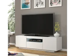 Móvel De Tv*Furnlux Móvel TV 3 portas Aurus 150cm Branco