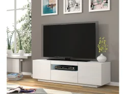 Móvel De Tv*Furnlux Móvel TV 3 portas Aurus 150cm Branco