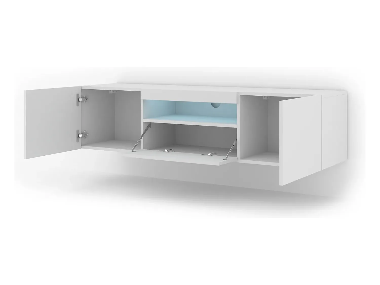 Móvel De Tv*Furnlux Móvel TV 3 portas Aurus 150cm Branco
