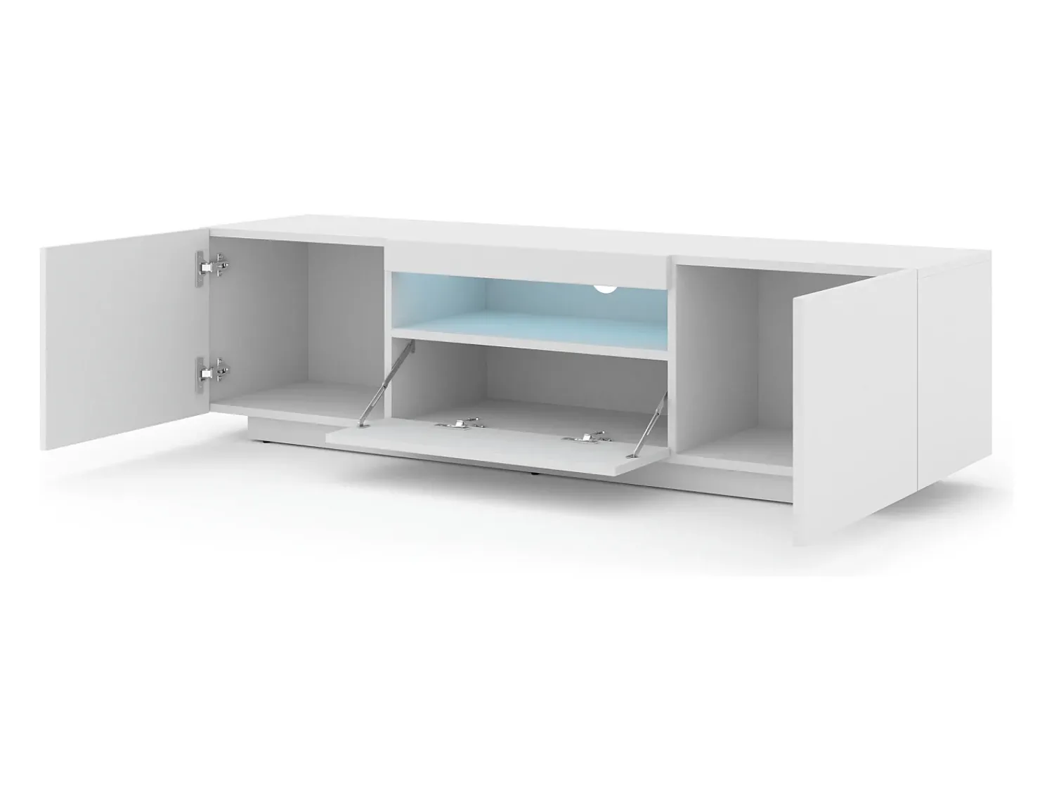 Móvel De Tv*Furnlux Móvel TV 3 portas Aurus 150cm Branco