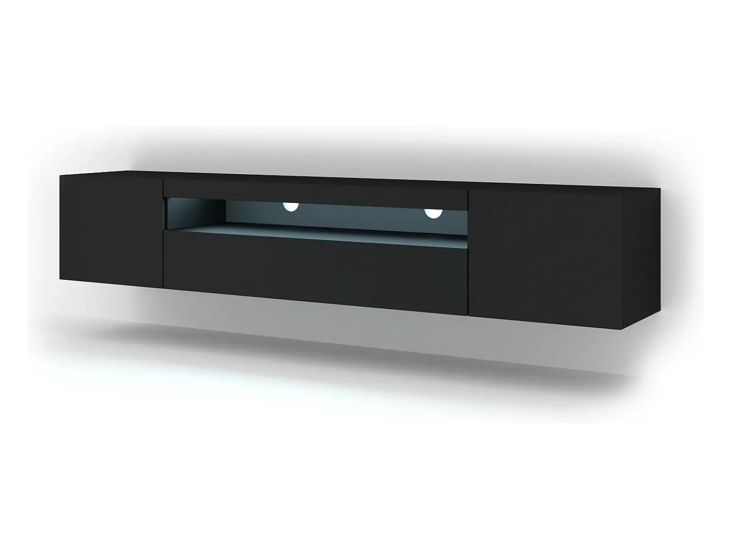 Móvel De Tv*Furnlux Móvel TV 3 portas Aurus 200cm Preto