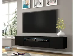 Móvel De Tv*Furnlux Móvel TV 3 portas Aurus 200cm Preto