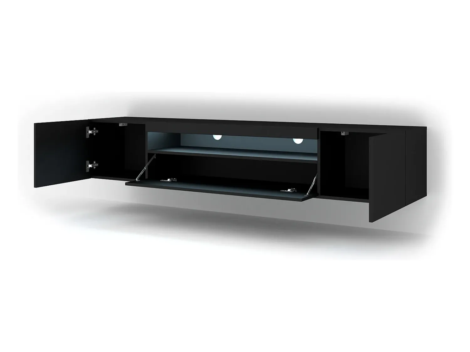 Móvel De Tv*Furnlux Móvel TV 3 portas Aurus 200cm Preto