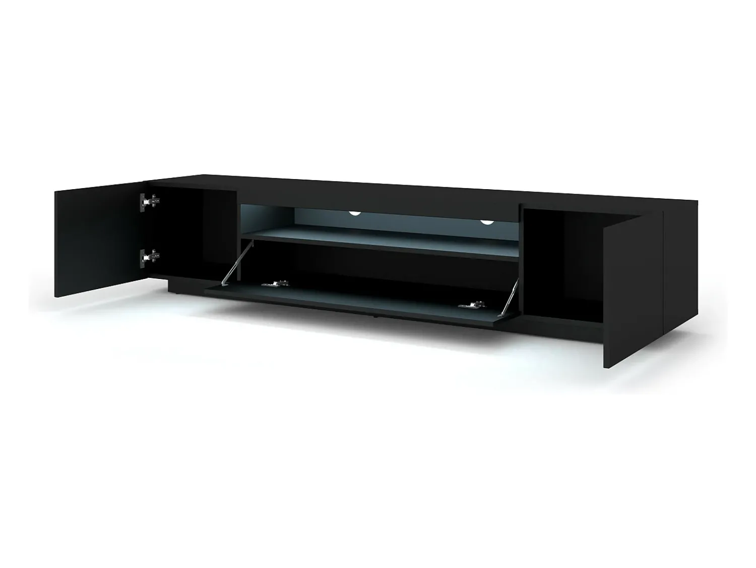 Móvel De Tv*Furnlux Móvel TV 3 portas Aurus 200cm Preto