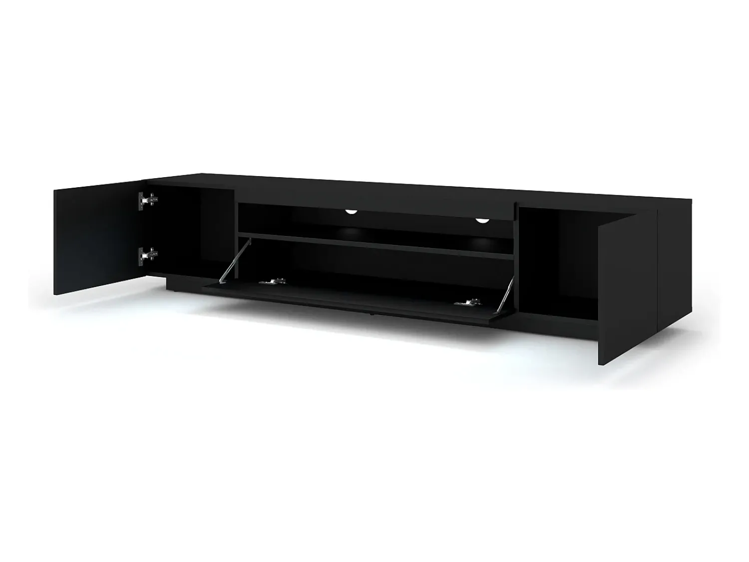 Móvel De Tv*Furnlux Móvel TV 3 portas Aurus 200cm Preto