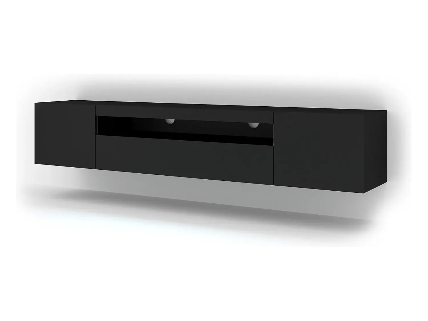 Móvel De Tv*Furnlux Móvel TV 3 portas Aurus 200cm Preto