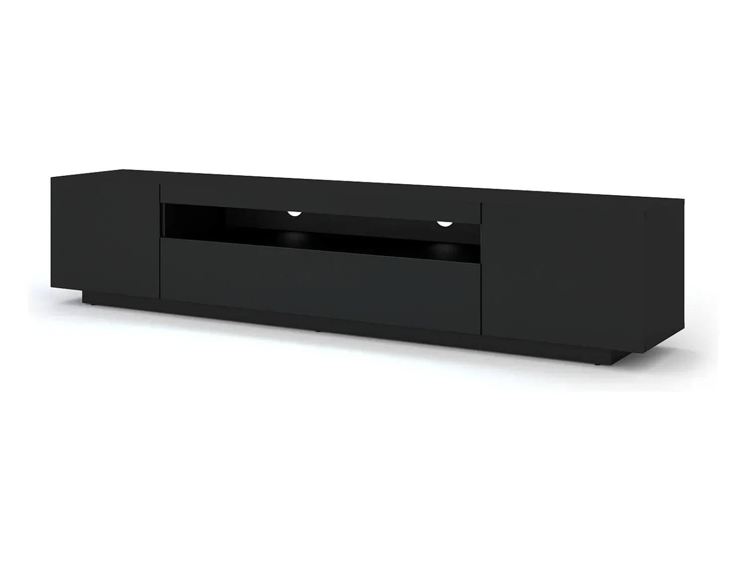 Móvel De Tv*Furnlux Móvel TV 3 portas Aurus 200cm Preto
