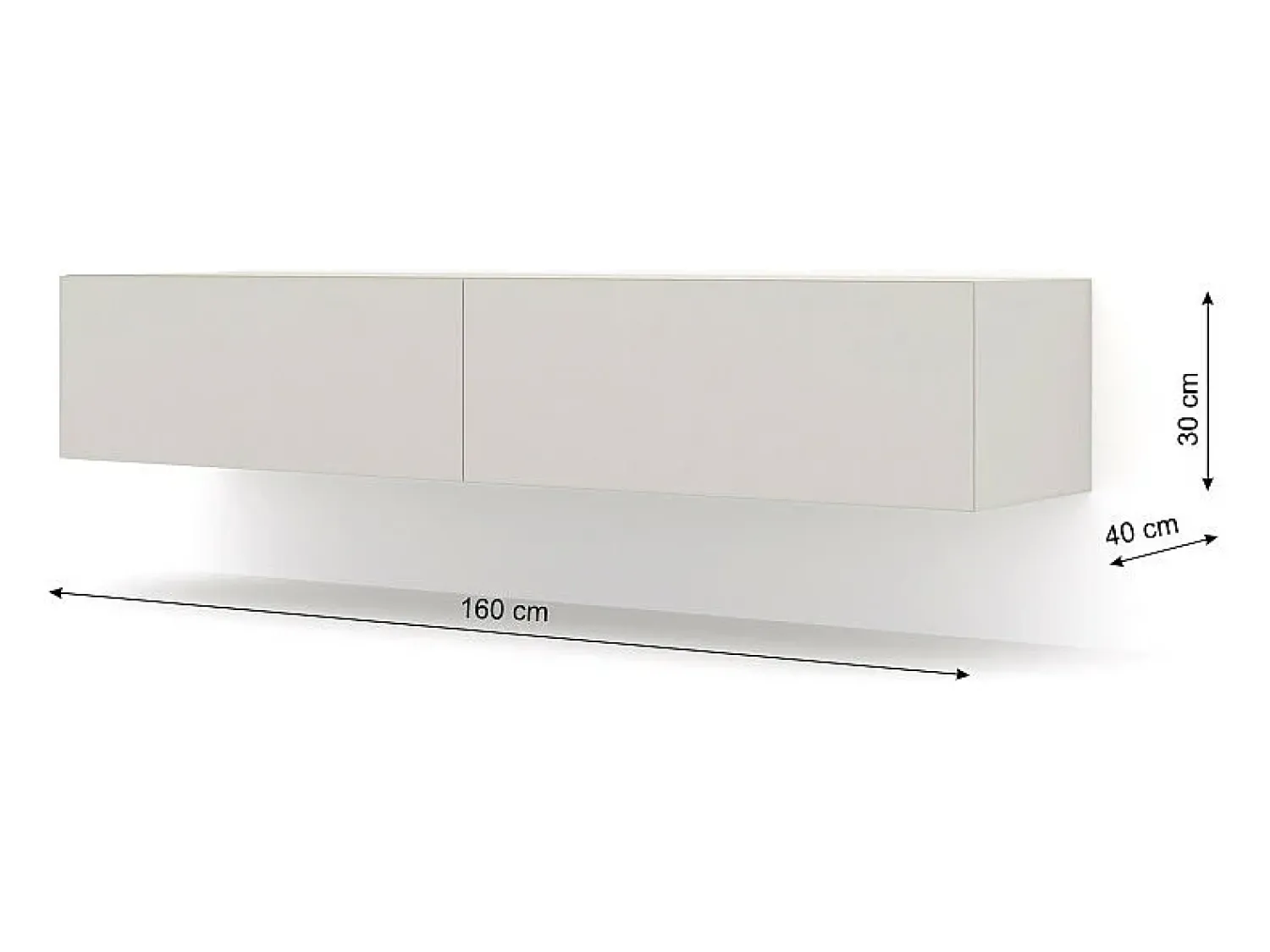 Petits-Meubles Móvel TV 2 portas Bali carroçaria em branco mate e frentes em branco brilhante 180cm^ Móvel De Tv
