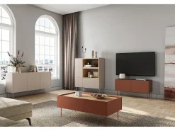 Móvel TV 2 portas com pé metálico 120x60 cm^ Móvel De Tv