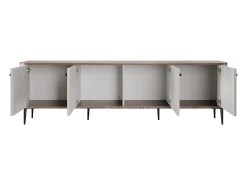 Best Móvel TV 4 portas com pé metálico 187x51 cm Bege