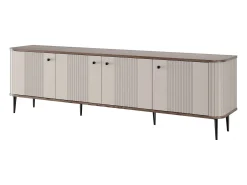 Best Móvel TV 4 portas com pé metálico 187x51 cm Bege