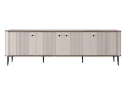 Best Móvel TV 4 portas com pé metálico 187x51 cm Bege