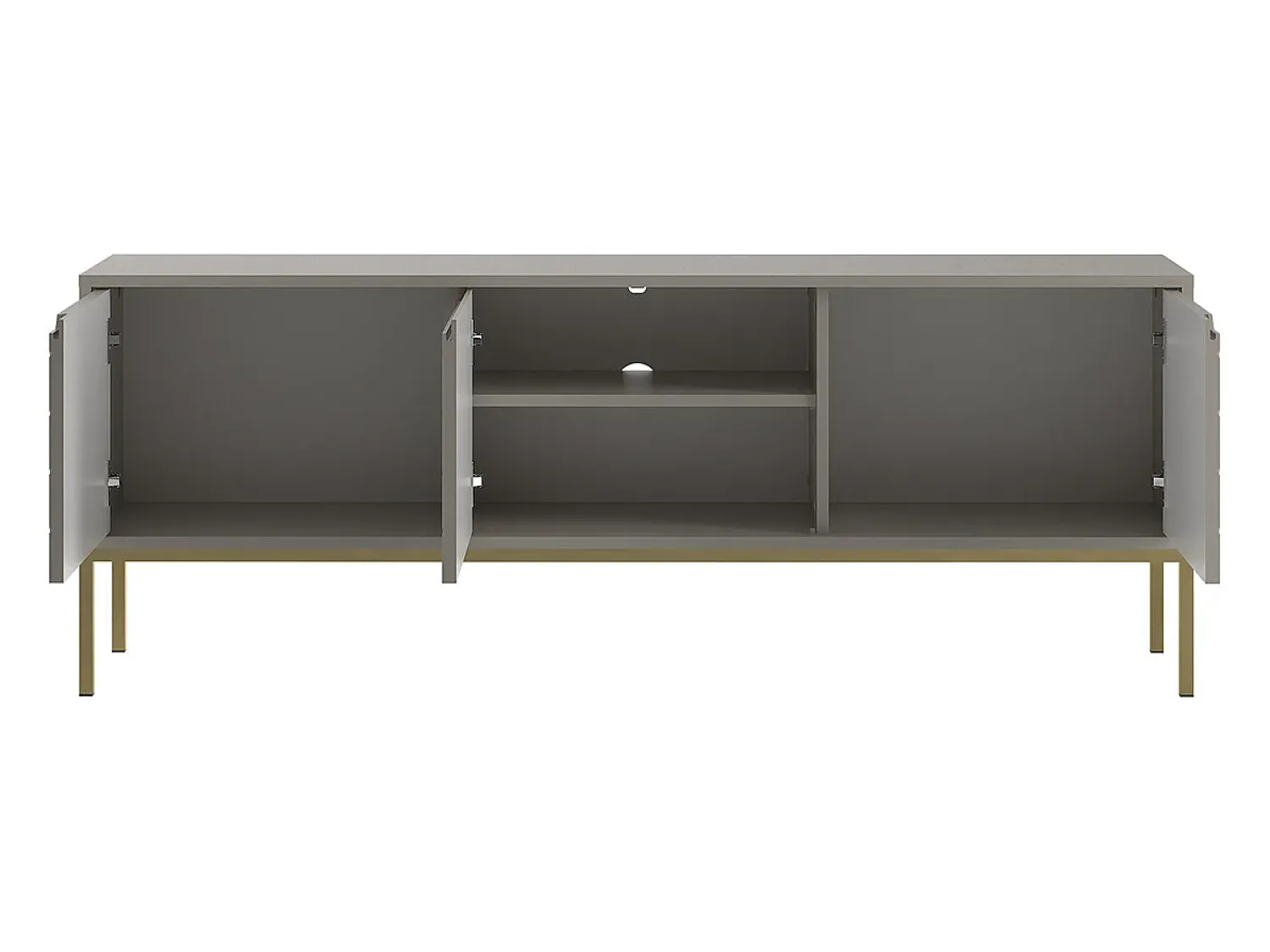 Móvel De Tv*Petits-Meubles Móvel TV 3 portas Daria caxemira 151cm Bege