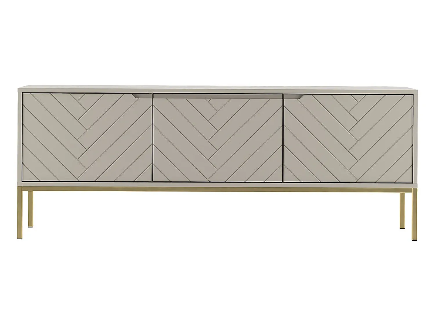 Móvel De Tv*Petits-Meubles Móvel TV 3 portas Daria caxemira 151cm Bege