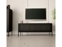 Móvel De Tv|Petits-Meubles Móvel TV 3 portas Daria 151cm Preto