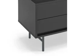 Teulat Móvel TV 2 portas e 2 gavetas pé ferro lacado preto 180x56 cm^ Móvel De Tv