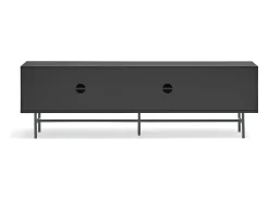 Teulat Móvel TV 2 portas e 2 gavetas pé ferro lacado preto 180x56 cm^ Móvel De Tv